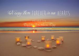 carly marie we carry them forver candles on beach